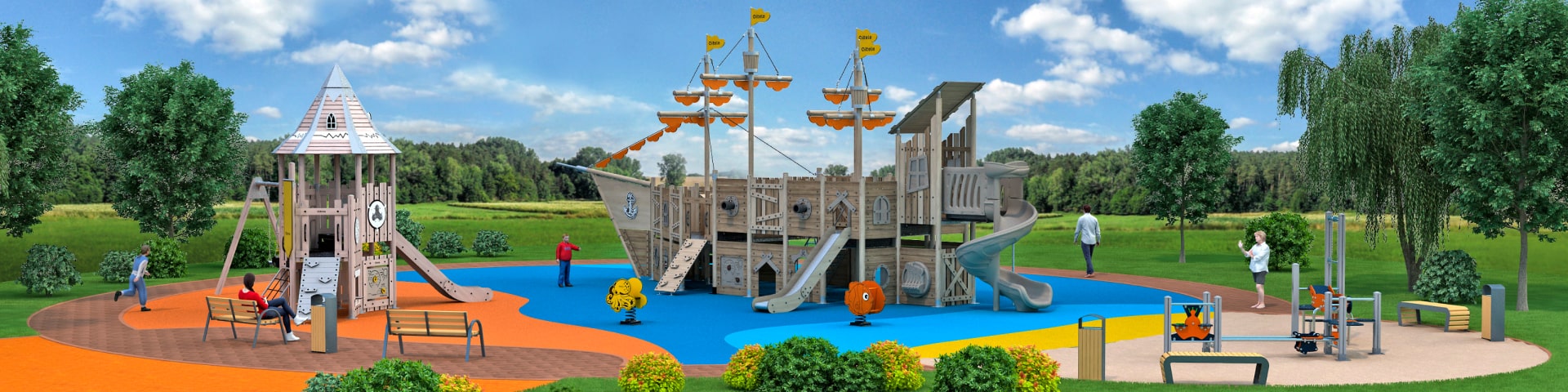 Детские площадки и городки Qitele - Официальный сайт Qitele в России